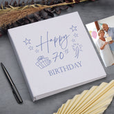 Large Book Bound 70th Birthday Gift For Her Or Him With Present Design Photo Album