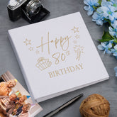 Large Book Bound 80th Birthday Gift For Her Or Him With Present Design Photo Album