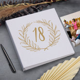 Large Book Bound 18th Birthday Gift For Her Or Him With Laurel Wreath Photo Album