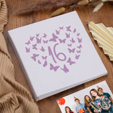 Large Book Bound 16th Birthday Gift For Her Or Him With Butterflies Photo Album