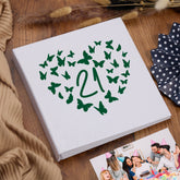 Large Book Bound 21st Birthday Gift For Her Or Him With Butterflies Photo Album