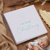 Large Book Bound Christening Gift Photo Album With Cross photo album ukgiftstoreonline