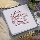 Large Book Bound Feathers Appear Memorial Remembrance Photo Album