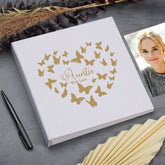 Large Book Bound Auntie With Love Gift With Butterflies Photo Album