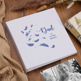 Large Book Bound Dad In Loving Memory Feather Memorial Remembrance Photo Album