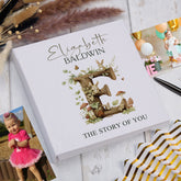 Large Personalised Book Bound Photo Album Woodland Alphabet Design Memory Book photo album ukgiftstoreonline