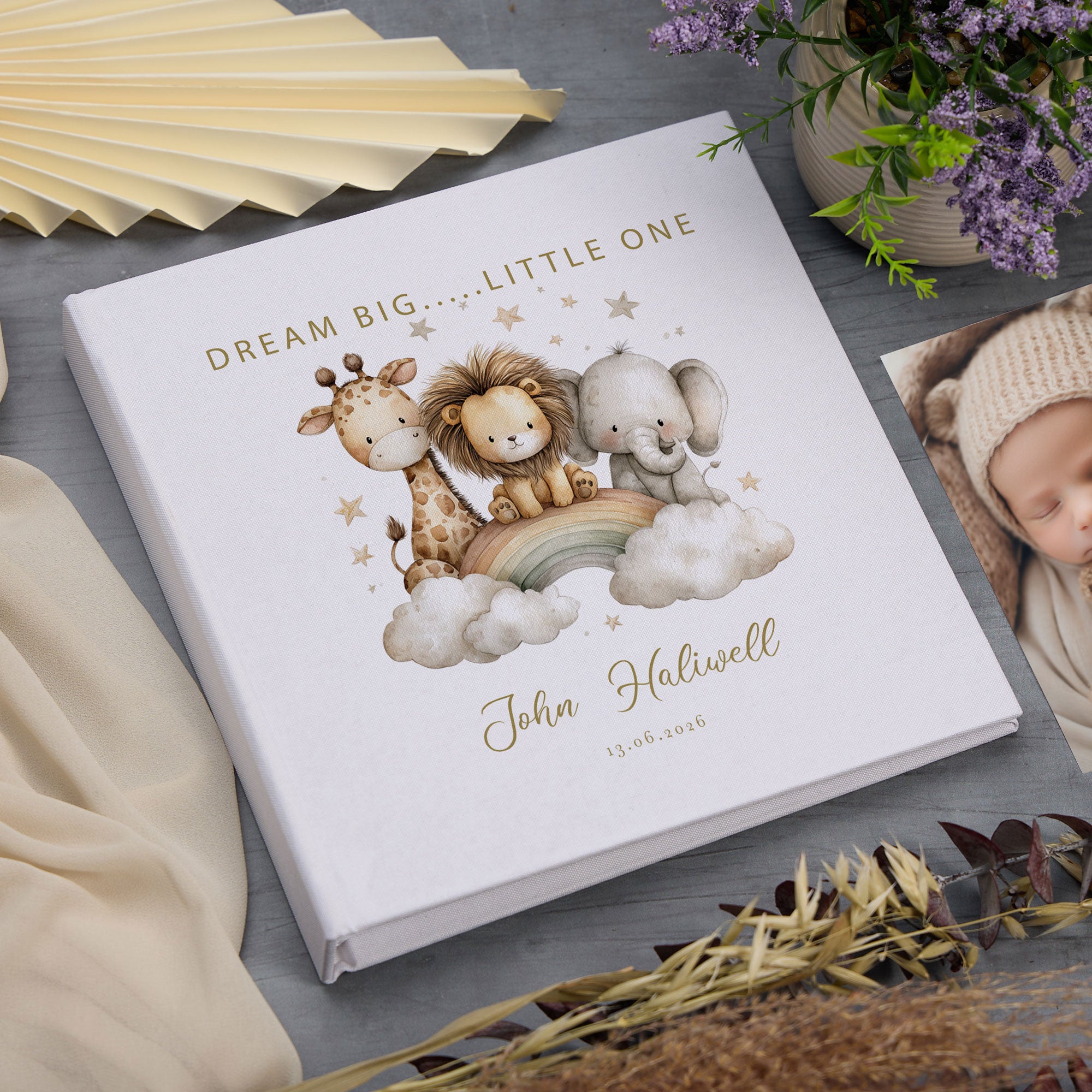 Large Personalised Book Bound Dream Big Little One Photo Album Customized Memory Book photo album ukgiftstoreonline