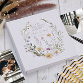 Personalised Large Book Bound Wedding Photo Album With Delicate Floral Design