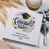 Large Book Bound Personalised Graduation Photo Album Congrats!