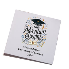 Large Book Bound Personalised Graduation Photo Album Adventure Begins