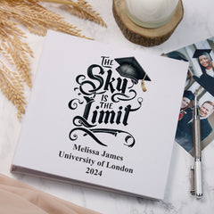 Large Book Bound Personalised Graduation Photo Album Sky Is The Limit