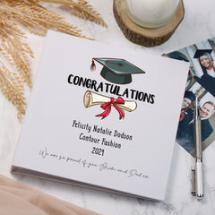 Large Book Bound Personalised Congratulations Graduation Photo Album