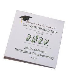 Large Book Bound Personalised Graduation Photo Album Leaf Number Design