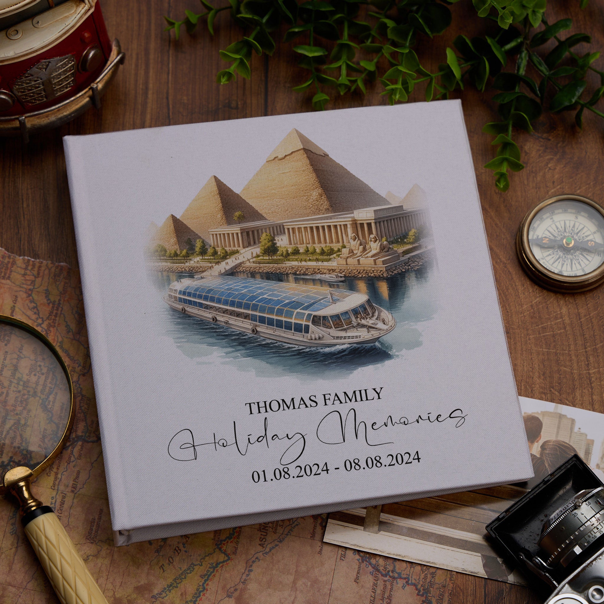 Personalised Egypt Holiday Memory Adventure Book Bound Albums Adventures Photo Album ukgiftstoreonline Giza Solar Boat Museum