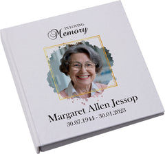 Large Book Bound Personalised Photo Funeral Condolence Memorial Album