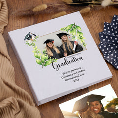 Large Book Bound Personalised Graduation Memory Photo Album Custom Photo Keepsake