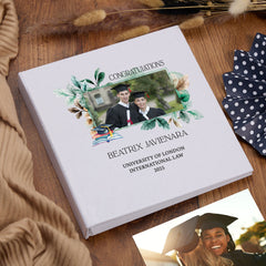 Elegant Personalised Large Book Bound Graduation Photo Album Custom Photo Memory Keepsake