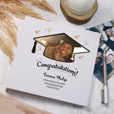 Large Book Bound Personalised Congratulations Graduation Memory Photo Album Custom Photo Keepsake Star Design