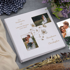 Large Personalised Book Bound Wedding Photo Album Custom Photo Wedding Day Memorabilia