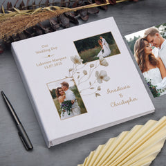 Large Personalised Book Bound Wedding Photo Album Custom Photo Wedding Day Memorabilia