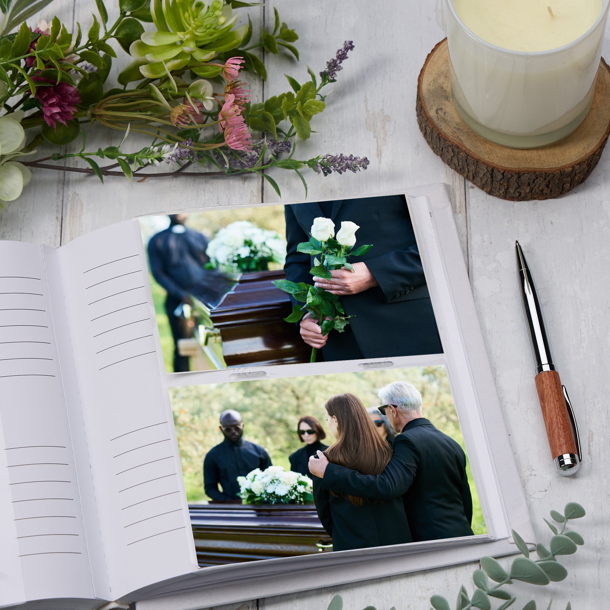 Large Book Bound Personalised Photo Funeral Condolence Christmas Memory Book Album photo album ukgiftstoreonline