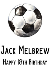 Personalised Football Themed Beer Glass Gift For Birthday Or Events