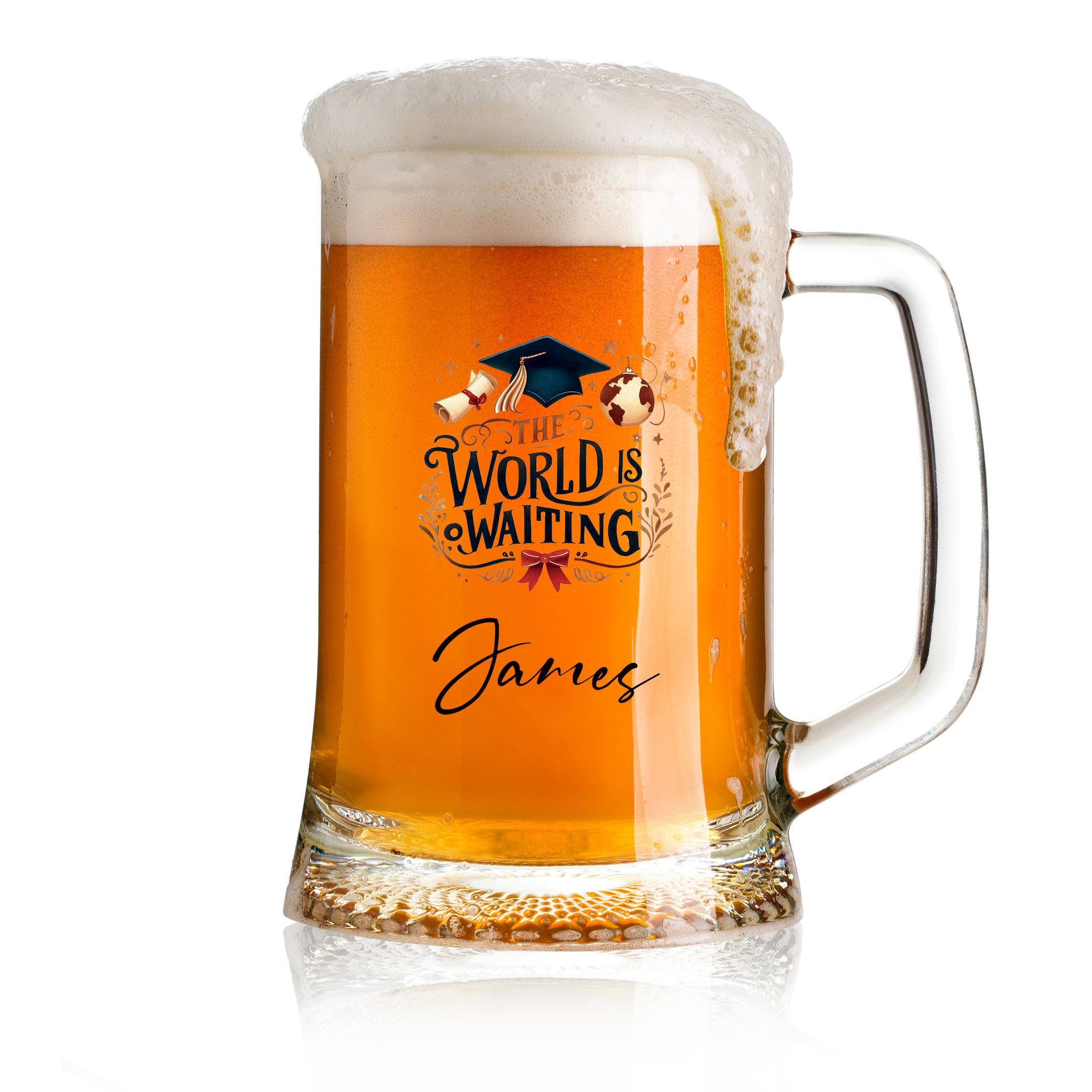 Personalised Graduation Beer Glass Tankard Congratulations Keepsake personalised beer glasses ukgiftstoreonline World Is Waiting