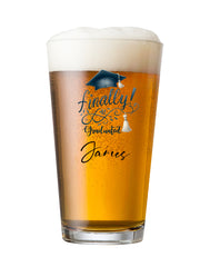 Personalised Graduation Beer Glass Pint Congratulations Keepsake