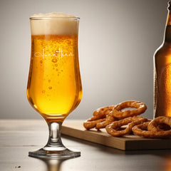 Personalised Stemmed Beer Glass with Any Name Engraved For Any Occasion Personalised ukgiftstoreonline