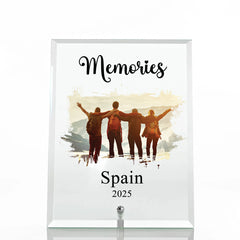 Personalised Memories Photo Keepsake Gift Glass Plaque With Sentiment