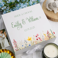 Custom Bride & Groom Memorial Keepsake Box With Personalisation For Wedding Memory Treasure Couple Gift