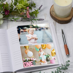 Large Personalised Book Bound My First Birthday Photo Album Safari Animals Design photo album ukgiftstoreonline