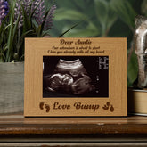 New Baby Pregnancy Scan Wooden Photo Frame Auntie Gift