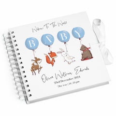 Personalised Baby Scrapbook Photo album With Animals and Balloons