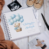 Personalised Baby Boy Scrapbook Photo album With Teddy and Balloons