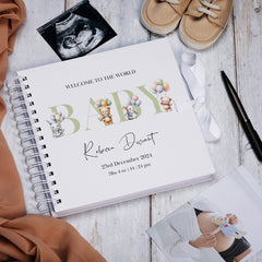 Personalised Baby Scrapbook Photo album With Cute Animals