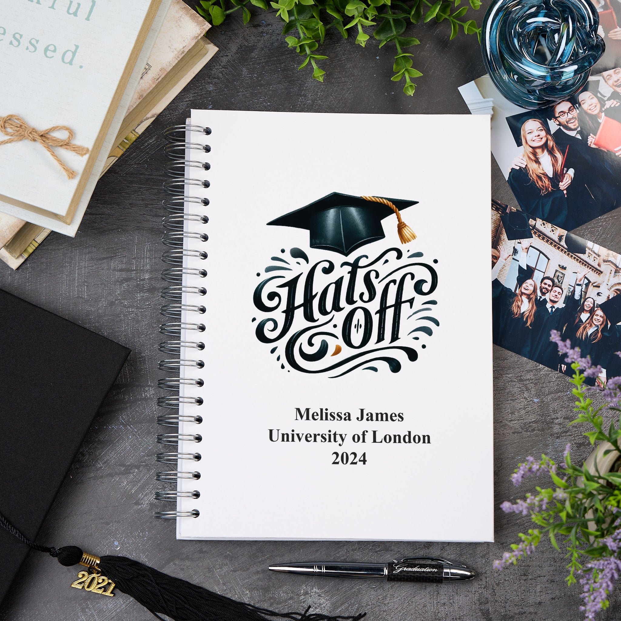 Large A4 Graduation Photo Album Scrapbook Hats Off Scrapbook ukgiftstoreonline