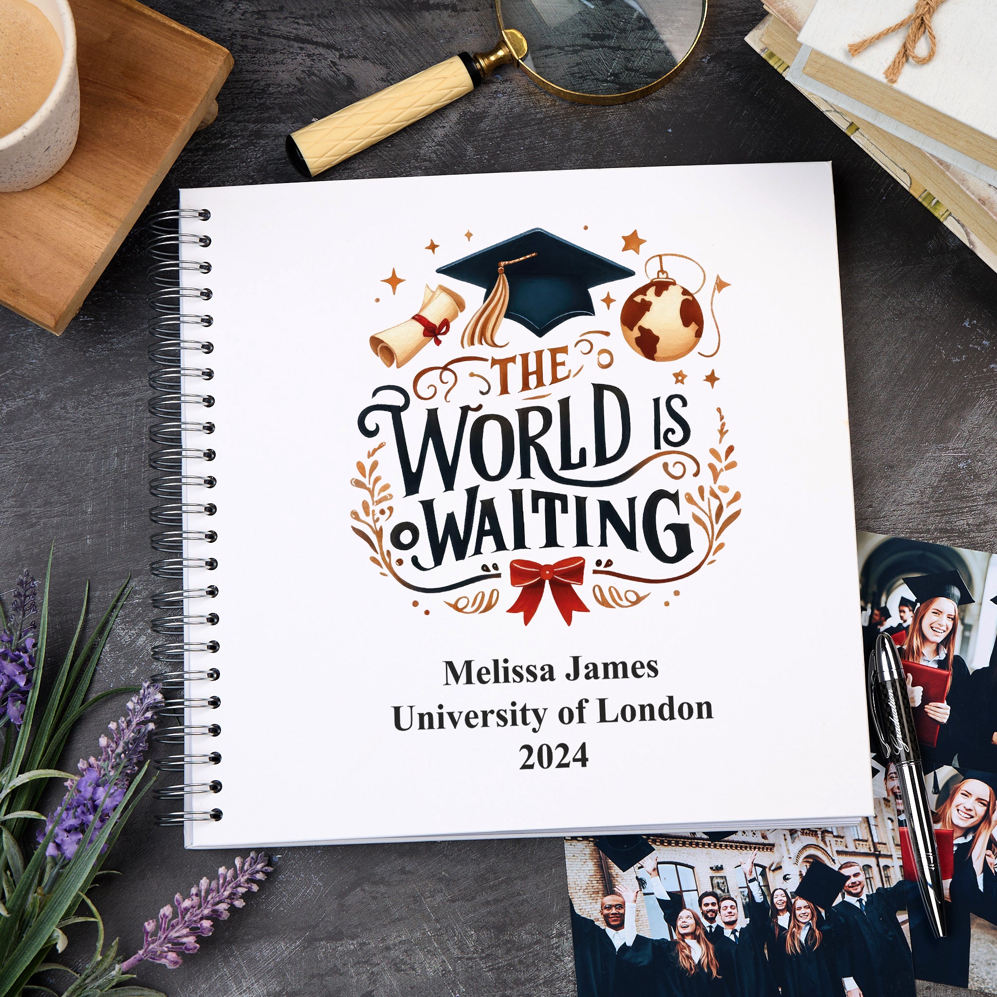 Large Graduation Photo Album Scrapbook Boxed World Awaits Scrapbook ukgiftstoreonline