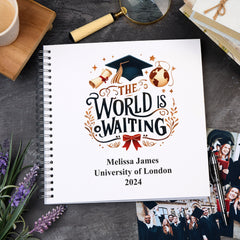Large Graduation Photo Album Scrapbook Boxed World Awaits