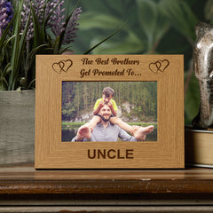Best Brothers Promoted To Uncle Wooden Photo Frame Gift Brother Photo Frame ukgiftstoreonline