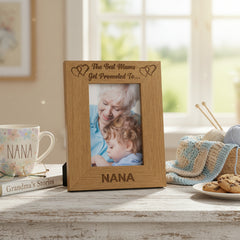 Best Mums Get Promoted To Nana Engraved Photo Frame Gift Nana Photo Frame ukgiftstoreonline