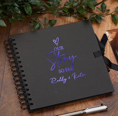 Personalised Our Story So Far Love Themed Multiple Colour Scrapbook Photo album
