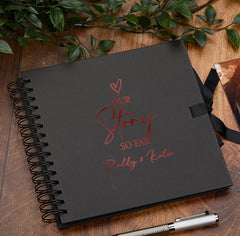 Personalised Our Story So Far Love Themed Multiple Colour Scrapbook Photo album