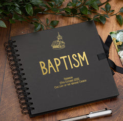 Personalised Baptism Multiple Colour Scrapbook, Guest Book or Photo Album Gift