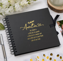Personalised Auntie Multiple Colours Scrapbook or Photo Album Gift With Sentiment