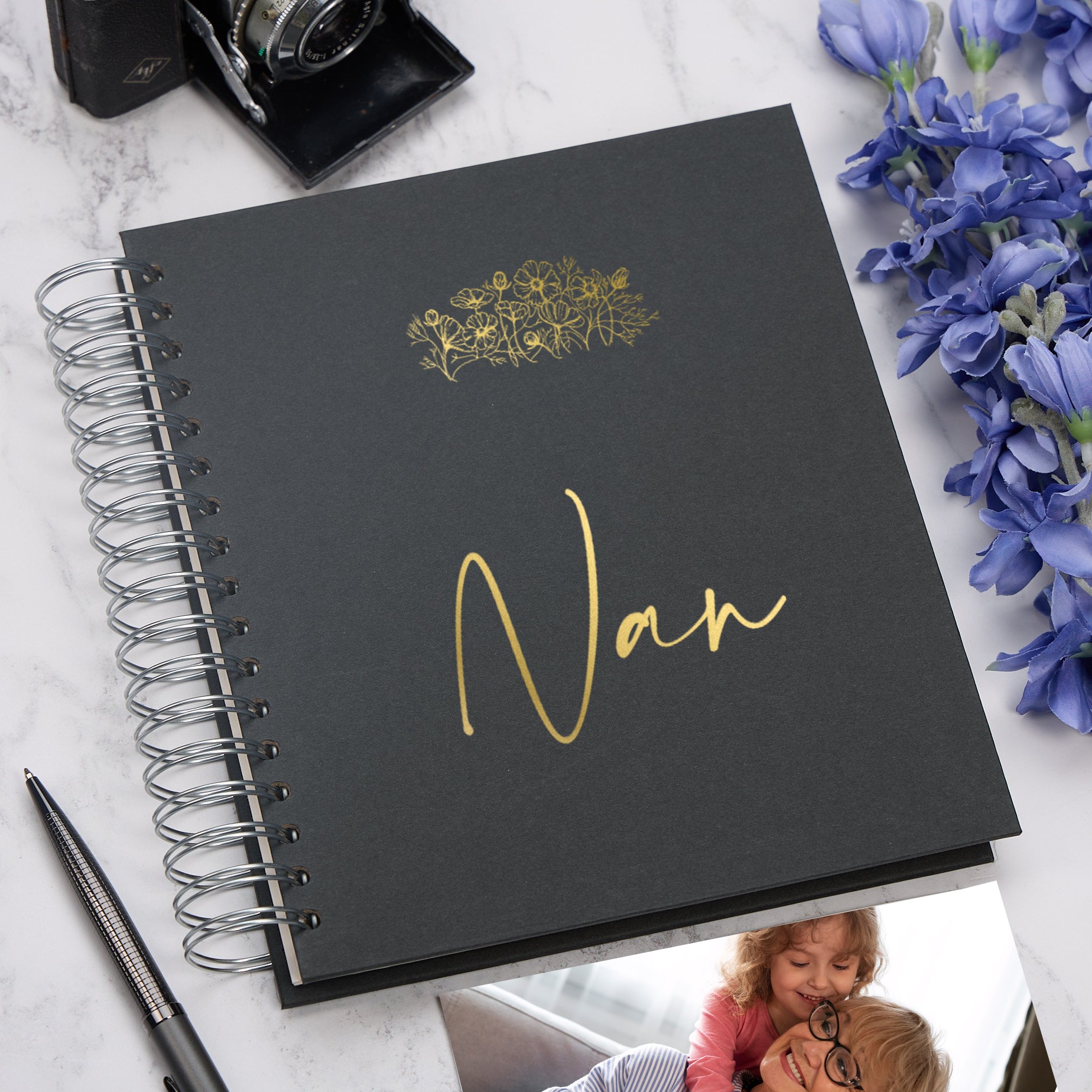 Large Nan Self Adhesive Photo Album Multiple Colours 19cm x 23cm or 22cm x 27cm Photo Album ukgiftstoreonline