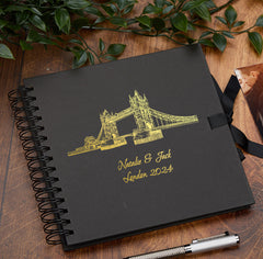 Personalised London Keepsake Multiple Colour Scrapbook Photo Album Foil Print