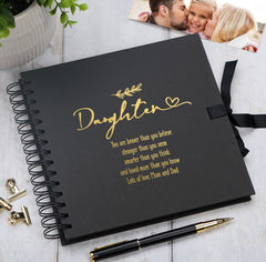 Personalised Daughter Multiple Colour Scrapbook Photo Album Gift With Sentiment