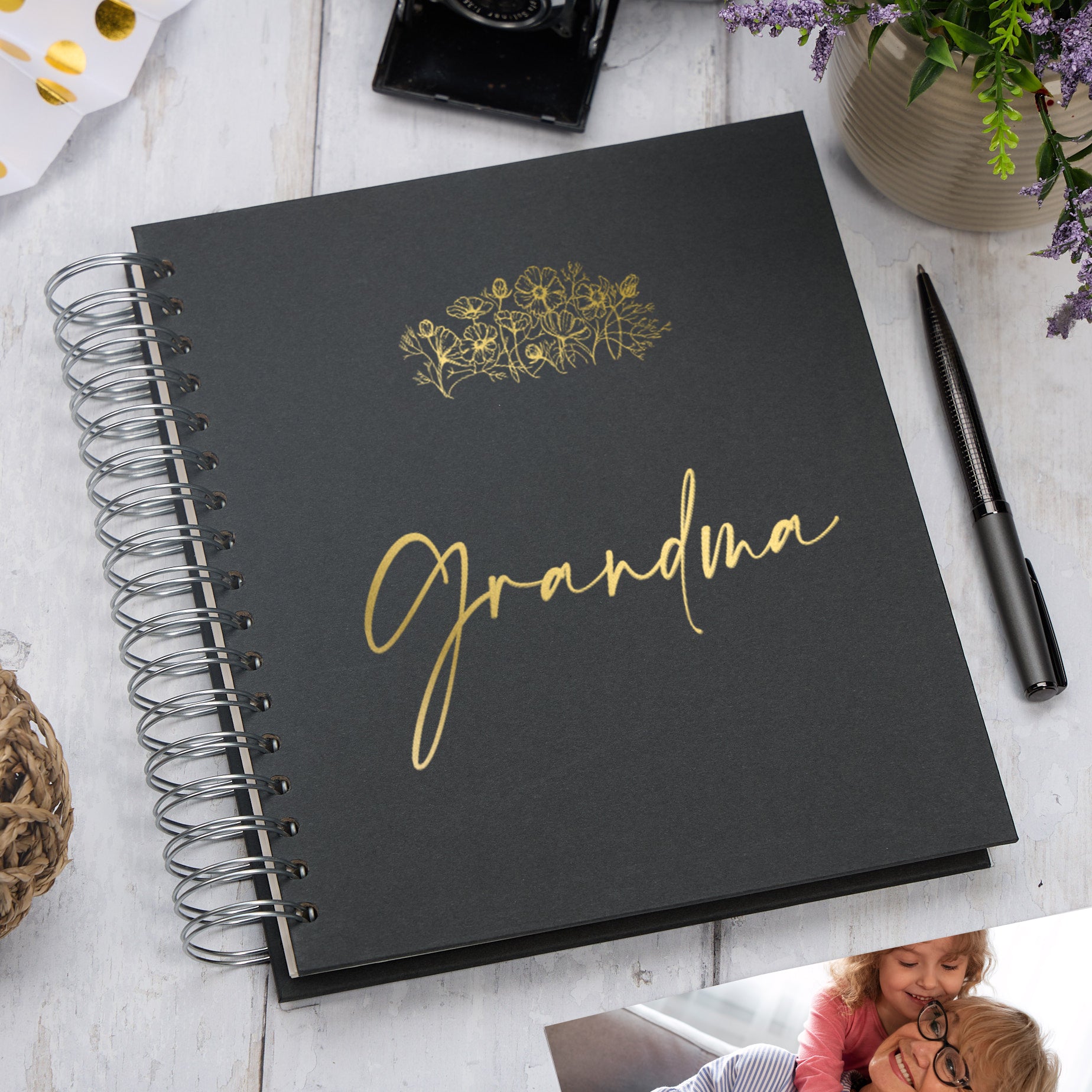 Large Grandma Self Adhesive Photo Album, Multiple Colours, 19cm x 23cm or 22cm x 27cm Photo Album ukgiftstoreonline