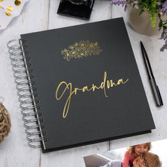 Large Grandma Self Adhesive Photo Album, Multiple Colours, 19cm x 23cm or 22cm x 27cm Photo Album ukgiftstoreonline